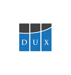 Dux Letter Logo Design On White Background