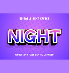 Night 3d Text Effect