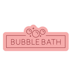 Bathroom Label Bubble Bath Flat