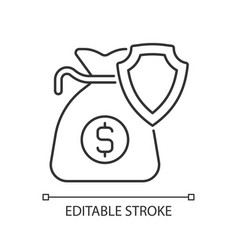 Business Income Insurance Linear Icon