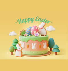 3d Sweet Easter Cake Poster