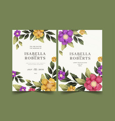 Beautiful Floral Wedding Card Templates Design