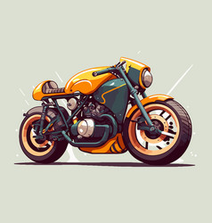 Custom Colorful Motorcycle Side View Template