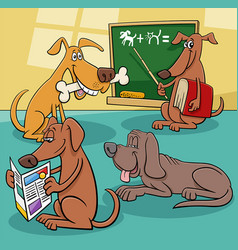 Funny Cartoon Dogs Comic Characters Group