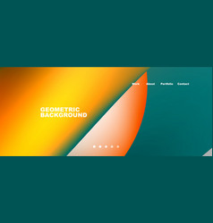 Geometric Background With Orange And Green