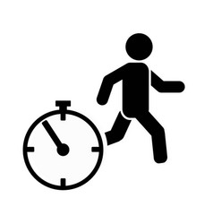 Late For Work Or Meeting Thin Line Icon Clock