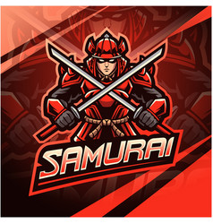 Samurai Warrior Esport Mascot Logo Design