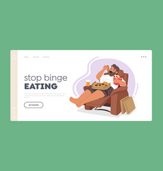 Stop Binge Eating Landing Page Template Man