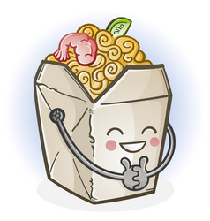 Chinese Food Take Out Box Cartoon