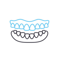 Denture Line Icon Outline Symbol