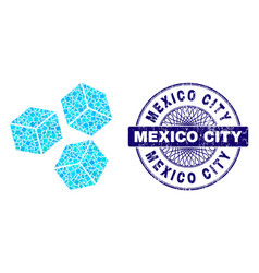 Distress Mexico City Stamp And Geometric Sugar