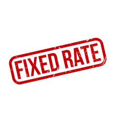 Fixed Rate Rubber Stamp Red Rate Rubber