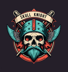 Knight Templar Crusaders Skull Head Logo Mascot