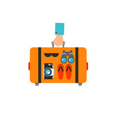 Hand Holding Suitcase Icon