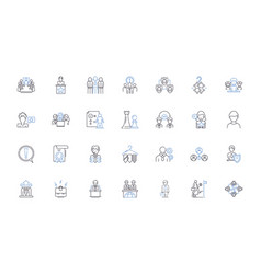 Housing Tech Line Icons Collection Smart