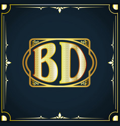 Initial Letter Bd Royal Luxury Logo Template