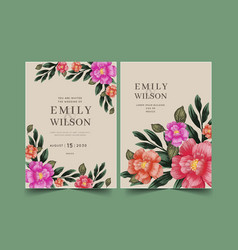 Beautiful Floral Wedding Card Templates Design