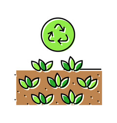 Sustainable Farming Green Living Color Icon