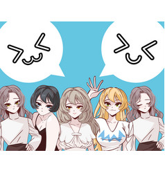 Women Group Anime