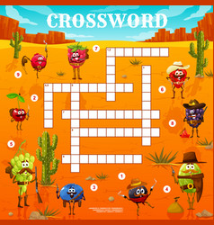 Crossword Grid Wild West Cowboy Berry Characters