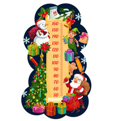 Kids Height Chart Meter With Christmas Tree Gifts