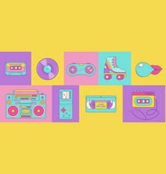 Retro Set Of 80s 90s Elements