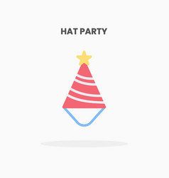 Hat Party Icon Flat