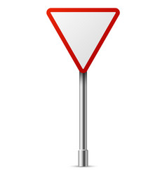 Realistic Yield Symbol Upside Down Triangle Road