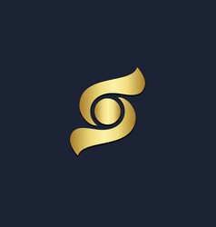 Round circle gold logo Royalty Free Vector Image