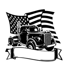 Us Semi Truck - Patriotic Trucker Svg - Big Truck