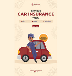 Get Your Car Insurance Portrait Template Design