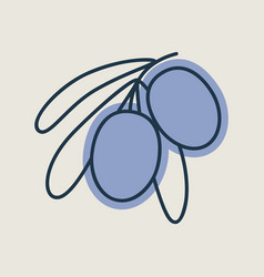 Olive Branch Leaves And Olives Icon