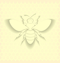 Bee Honey Paper Cut Style Image