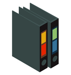 File Folders Cartoon Icon Office Document Storage