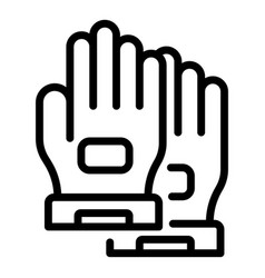 Sport Gloves Icon Outline Hand Snow