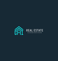 Initial Letter Ci Roof Logo Real Estate