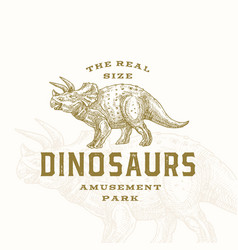 Real Size Dinosaurs Amusement Park Abstract Sign