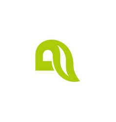 Building Abstract Green Leaf Simple Logo