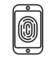 Fingerprint Icon Outline Data Protect