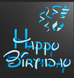 Happy Birthday Font Origami Style