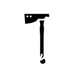 Roofing Axe Weapon Glyph Icon