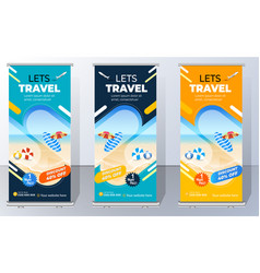 Travel Agency Roll Up Digital Tours Roll Banner