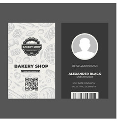 Bakery Shop Id Card Template