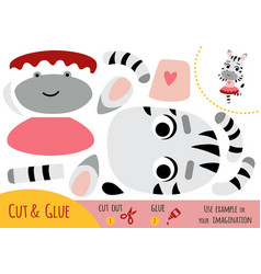 Education Paper Game For Children Dancing Zebra