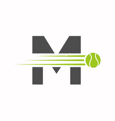 Initial Letter M Tennis Logo Tennis Sports