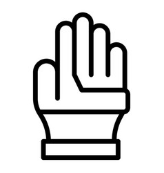 Ski Gloves Icon Outline Hand Boxer