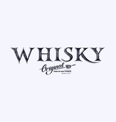 Template Label For Whisky With Vintage Texture