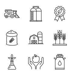 Agriculture And Farming Icons Set Isolated On