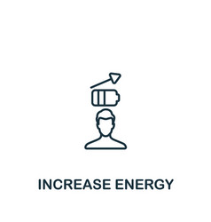 Increase Energy Icon Line Simple Healthy