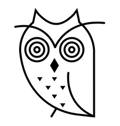 Spiral Eyes Owl Stroke Icon